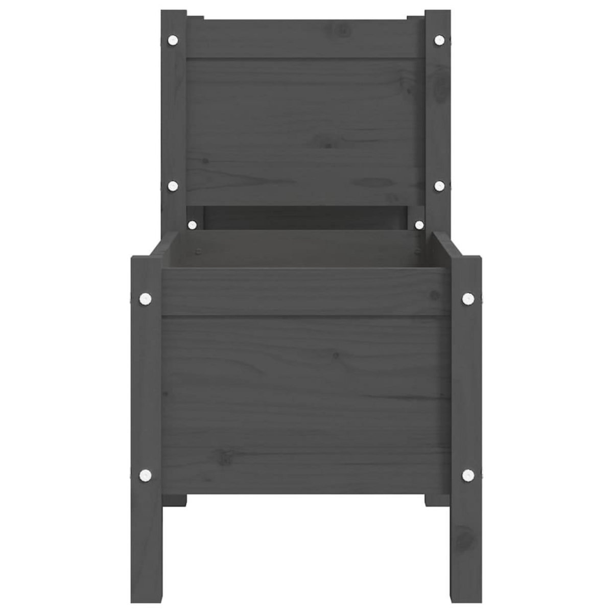 VIDAXL Jardiniere Gris 178,5x44x75 cm Bois massif de pin