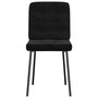 Voir la diapositive 4 : VIDAXL Chaises a manger lot de 4 Noir Velours
