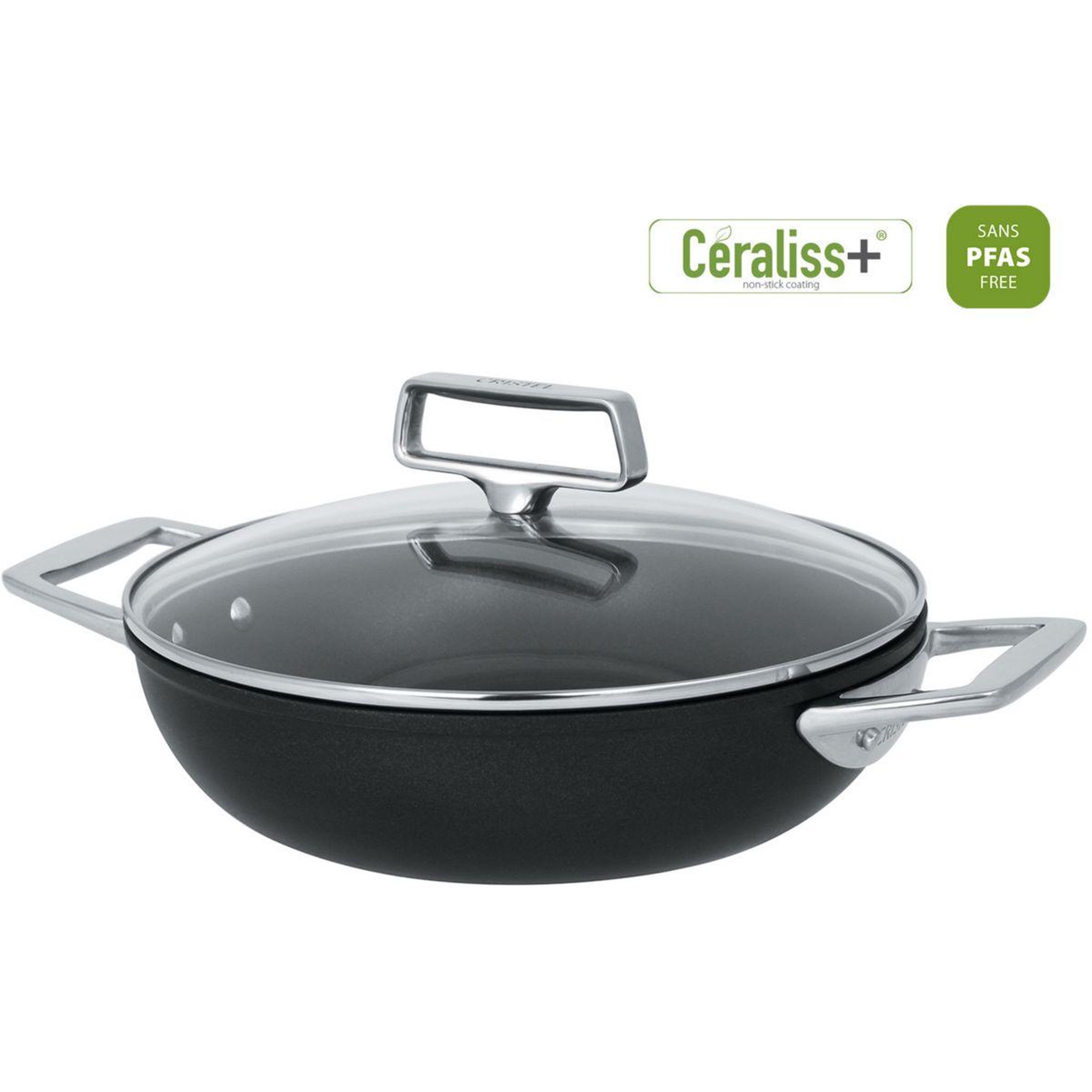 CRISTEL Sauteuse 28 cm 2 anses castel pro fixe ultralu ceraliss