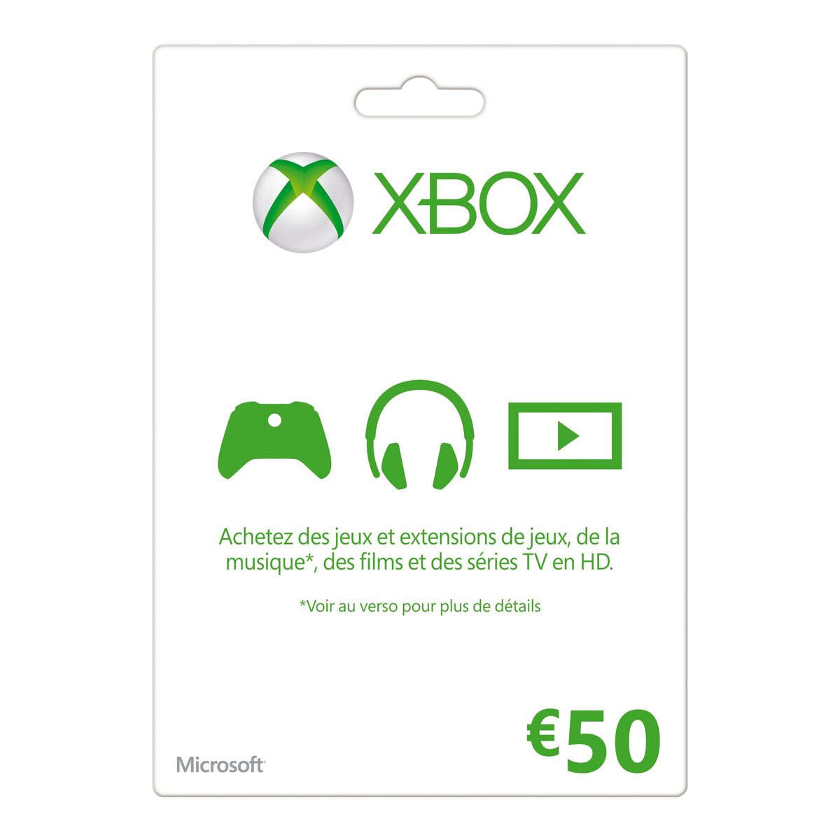 Carte Xbox Live 50&euro;