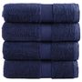 Voir la diapositive 1 : VIDAXL Serviettes d invité de qualité sup. SOLUND 4 pcs bleu marine