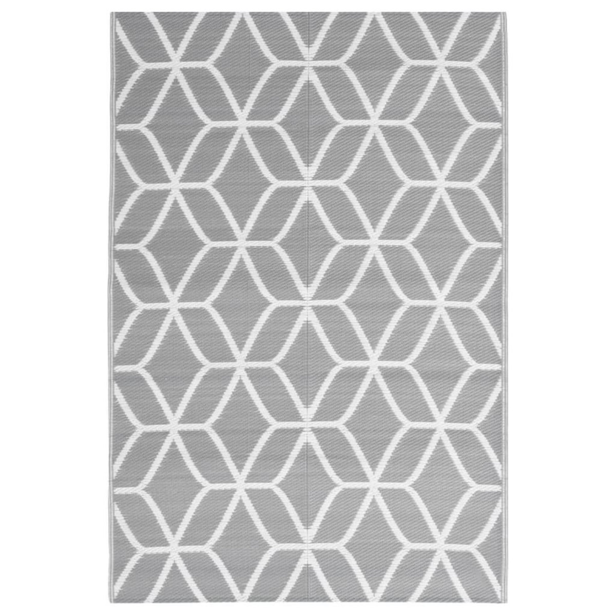 VIDAXL Tapis d'exterieur ARAKIL Gris 140x200 cm PP