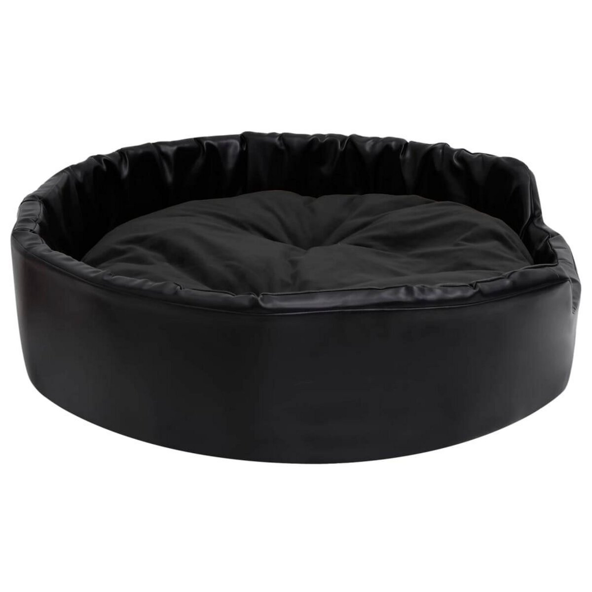 VIDAXL Lit pour chiens Noir 90x79x20 cm Peluche et similicuir