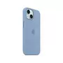 APPLE Coque iPhone 15 MagSafe silicone Bleu d'hiver