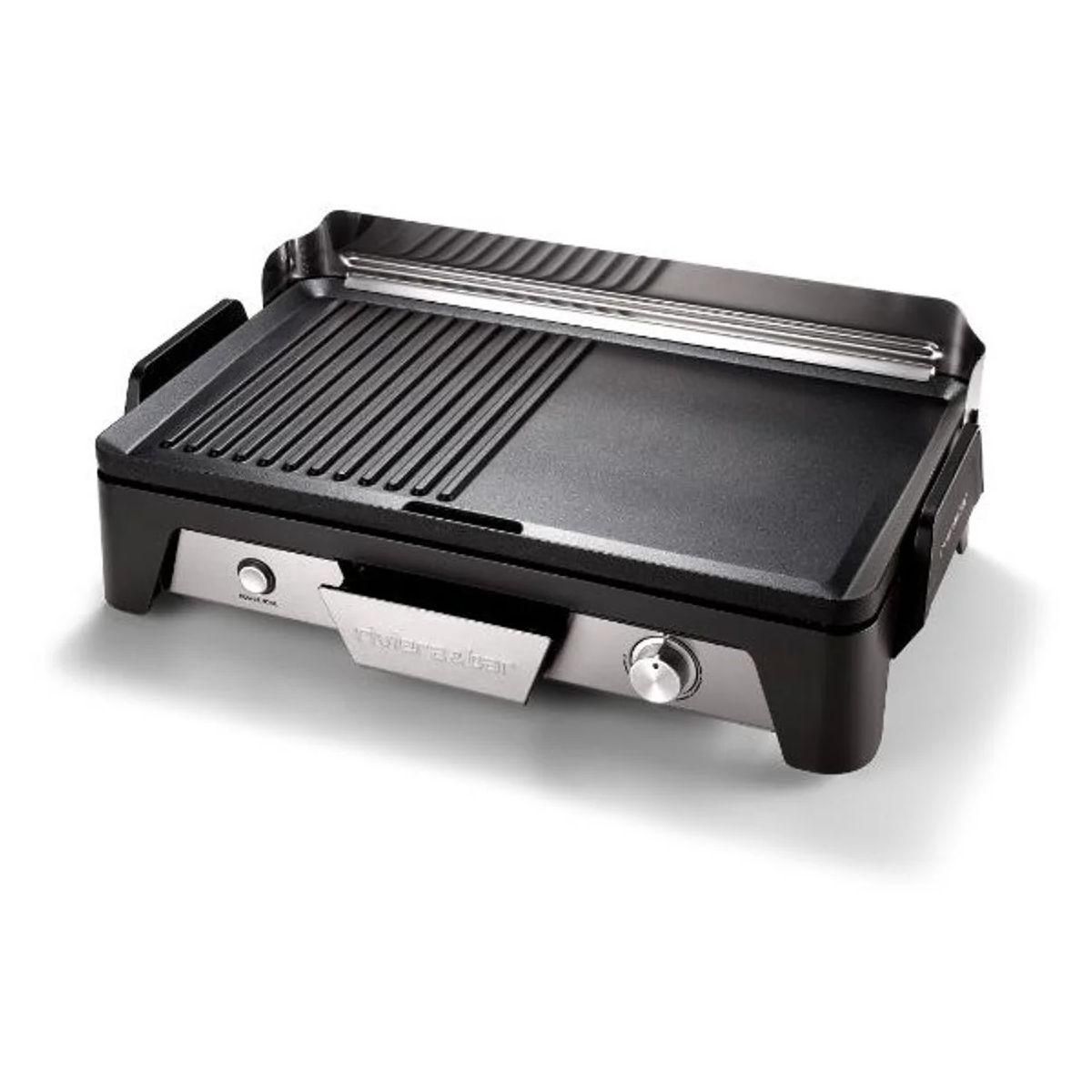 Riviera & Bar Plancha électrique QPL485 Grill et plancha à poser,  50x30 cm