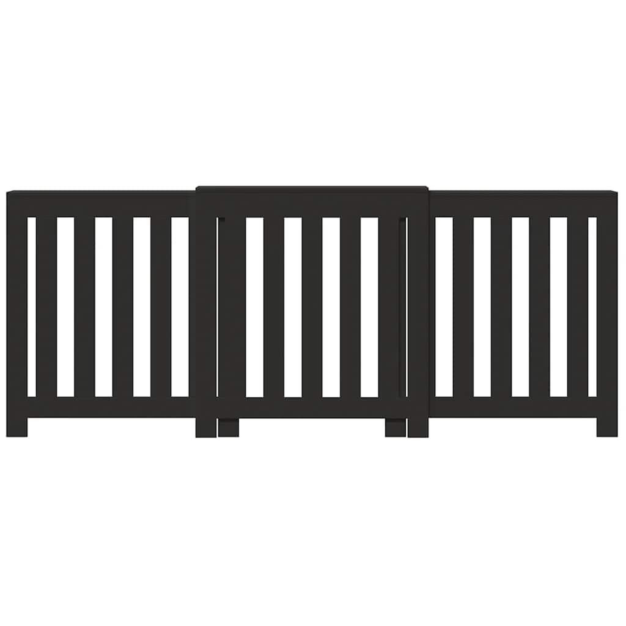Voir la diapositive 3 : VIDAXL Cache-radiateur noir 205x21,5x83,5 cm bois d'ingenierie