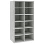 Voir la diapositive 2 : VIDAXL Etagere a chaussures Gris beton 54x34x100,5 cm Bois ingenierie