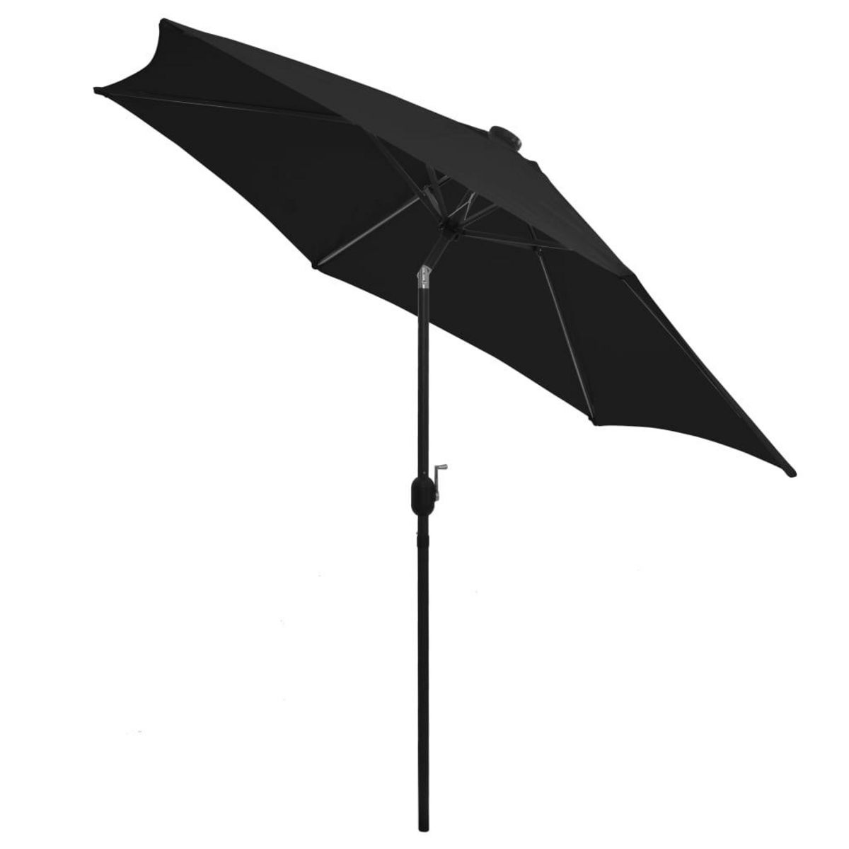 VIDAXL Parasol de jardin avec lumieres LED et mat en aluminium noir