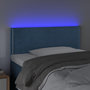 Voir la diapositive 3 : VIDAXL Tete de lit a LED Bleu fonce 80x5x78/88 cm Velours
