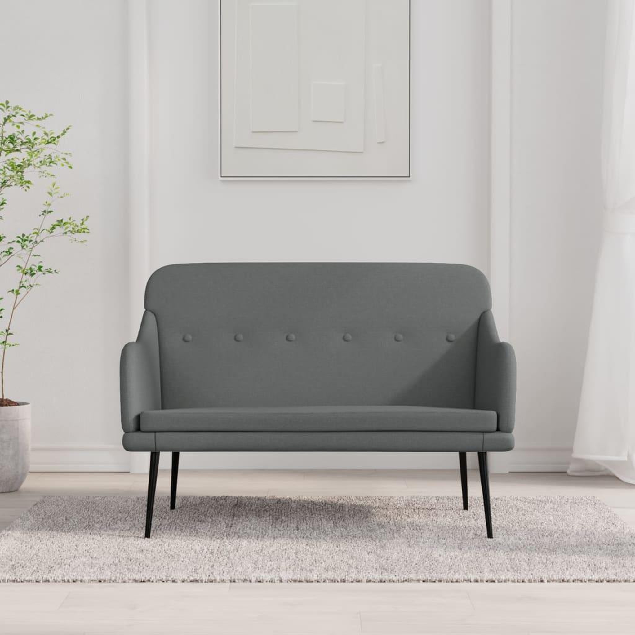Voir la diapositive 1 : VIDAXL Banc Gris fonce 110x76x80 cm Tissu