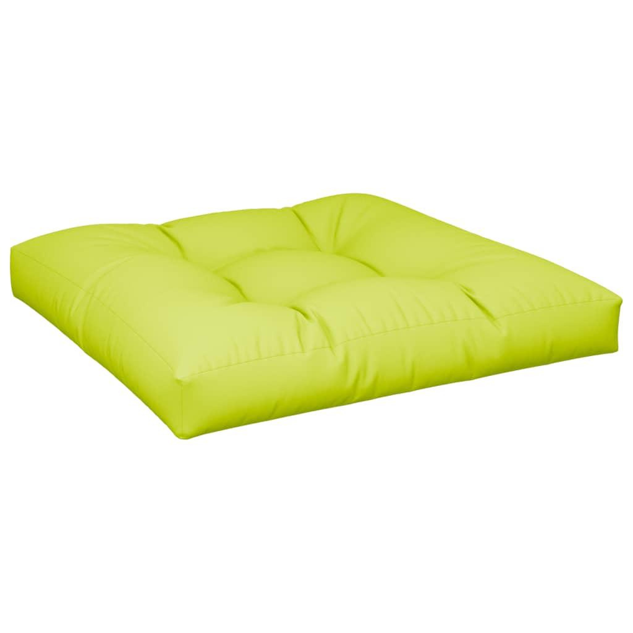 Voir la diapositive 2 : VIDAXL Coussin de palette vert brillant 70x70x12 cm tissu