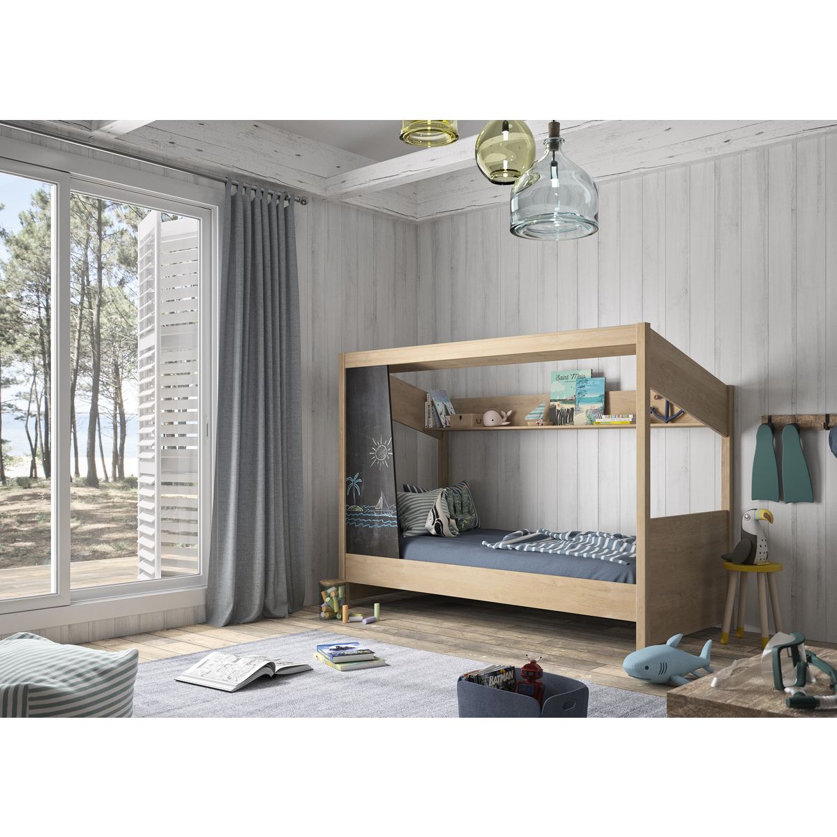 LIT cabane junior 90X200cm LUCE