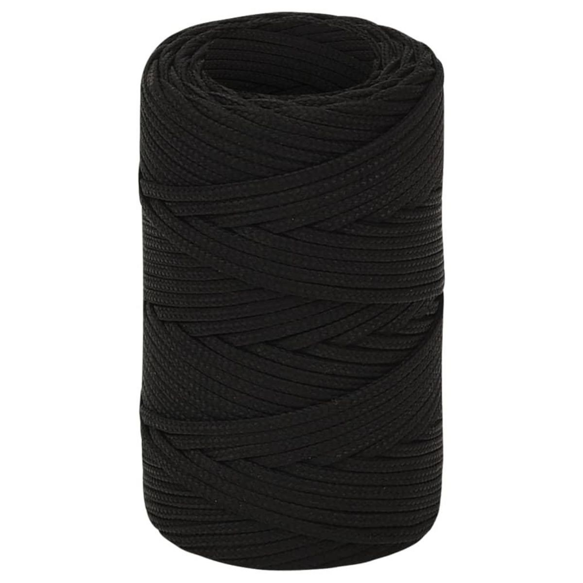 VIDAXL Corde de travail Noir 2 mm 25 m Polyester