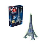 RAVENSBURGER Ravensburger-Puzzle 3D Tour Eiffel phosphorescente 50 ans-Des 10 ans-216p numérotées a assembler sans colle-Accessoires inclus