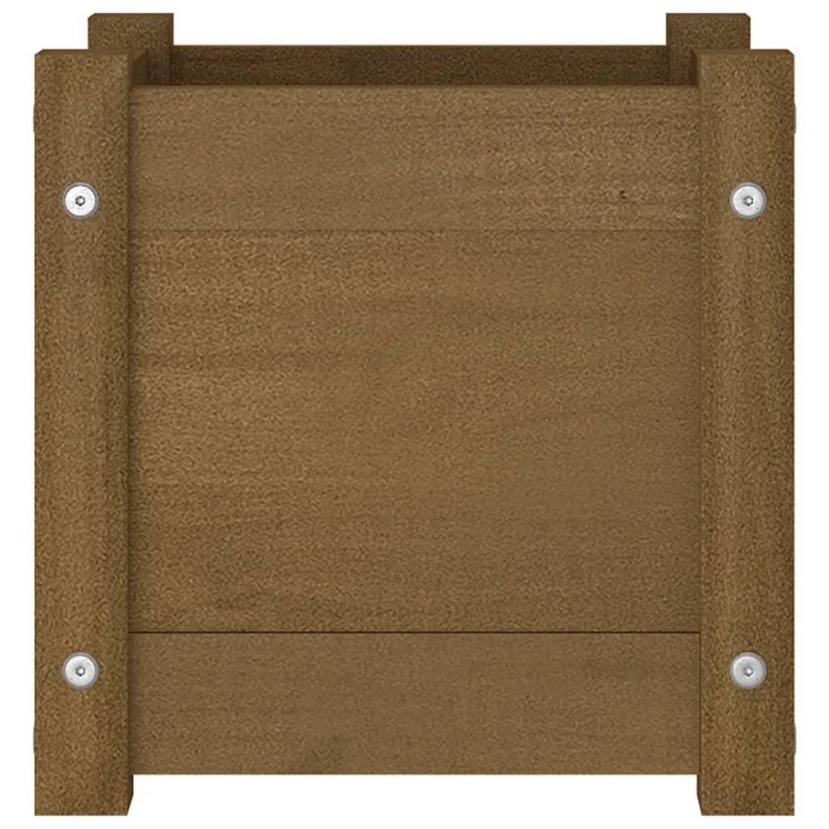 VIDAXL Jardinieres d'exterieur 2pcs Marron miel 31x31x31cm Bois de pin