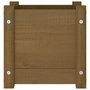 Voir la diapositive 5 : VIDAXL Jardinieres d'exterieur 2pcs Marron miel 31x31x31cm Bois de pin