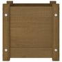 Voir la diapositive 5 : VIDAXL Jardinieres d'exterieur 2pcs Marron miel 31x31x31cm Bois de pin