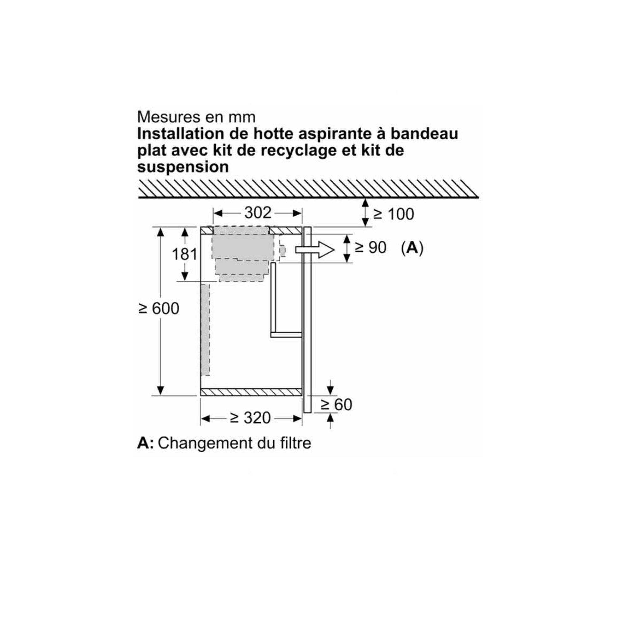 Voir la diapositive 5 : BOSCH Module de recyclage pour hotte - dwz1ix1c6