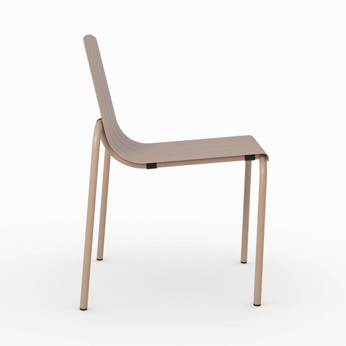 Rendez vous déco Lot de 2 chaises de jardin en métal taupe-Suna