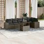 Voir la diapositive 1 : VIDAXL Salon de jardin avec coussins 7 pcs gris resine tressee