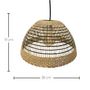 Voir la diapositive 5 : Lumisky Suspension nomade CESARE Beige Herbe marine H19cm
