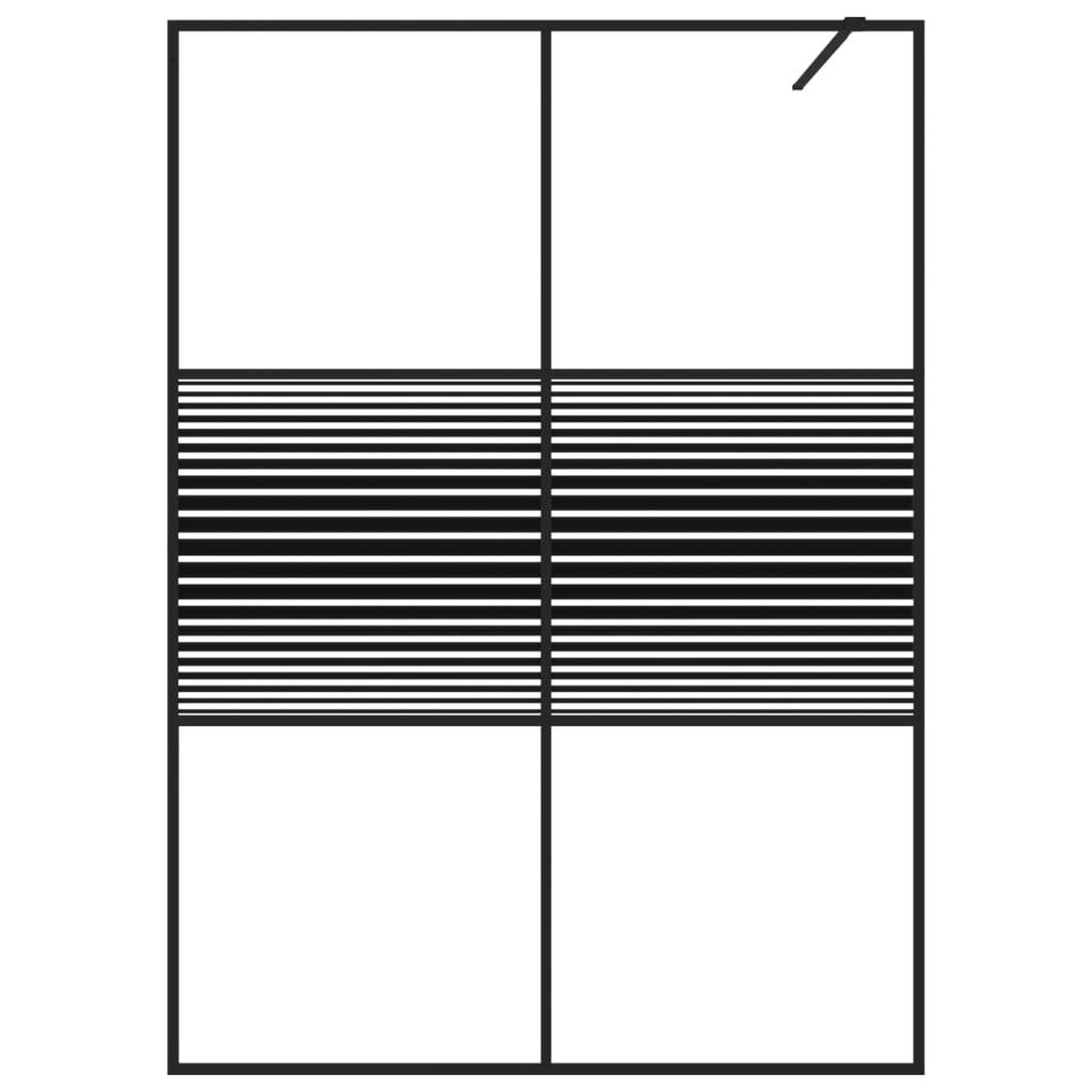 Voir la diapositive 3 : VIDAXL Paroi de douche Noir 140x195 cm Verre ESG transparent