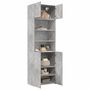 Voir la diapositive 3 : VIDAXL Armoire de rangement gris beton 70x42,5x225cm bois d'ingenierie