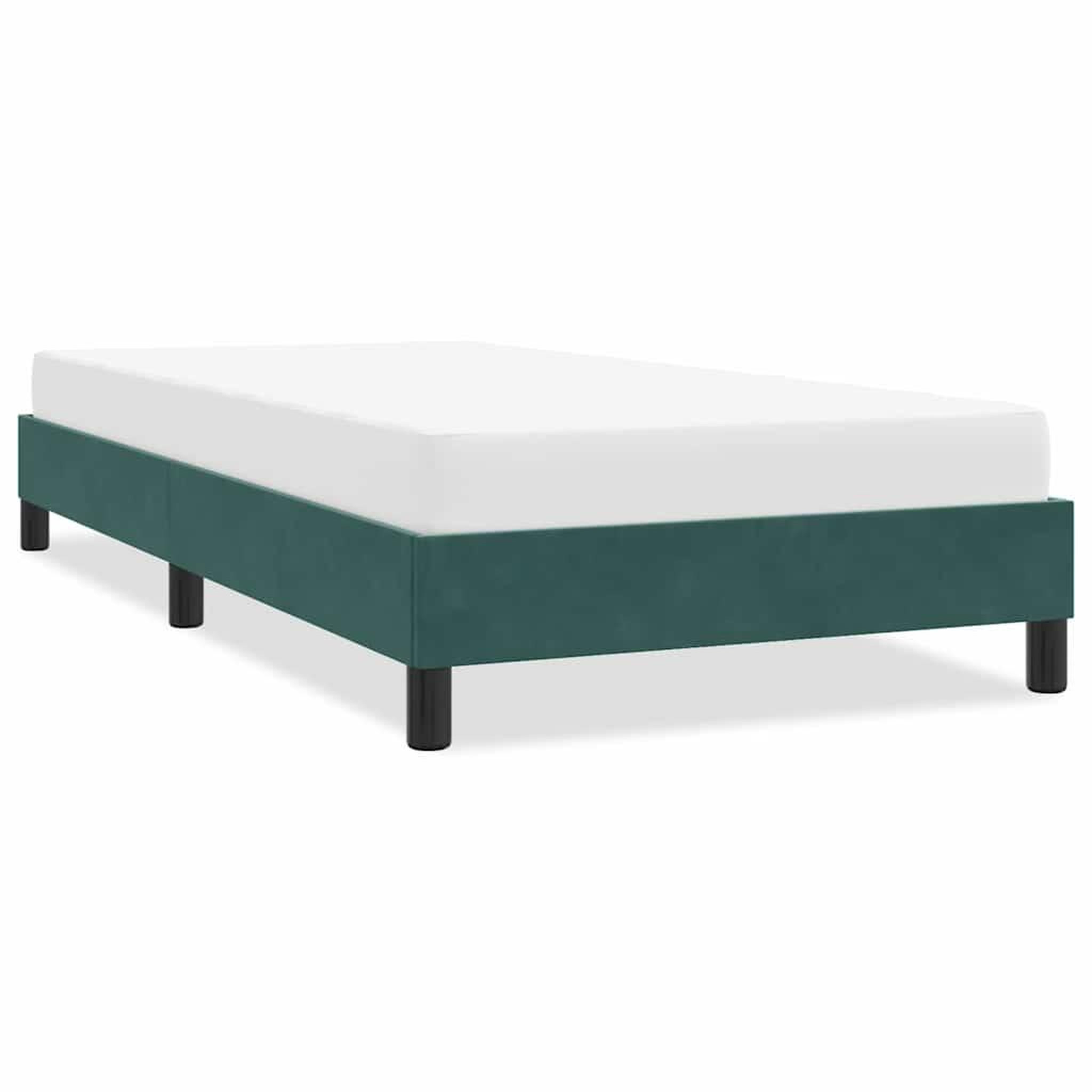 VIDAXL Cadre de lit sans matelas vert fonce 100x210 cm velours