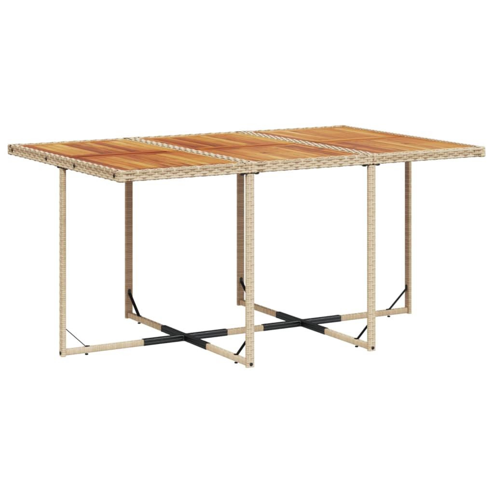 Voir la diapositive 4 : VIDAXL Ensemble a manger de jardin et coussins 7 pcs beige poly rotin