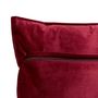 Voir la diapositive 3 : ATMOSPHERA Coussin Déco Uni  Lilou  55x55cm Rouge Grenat