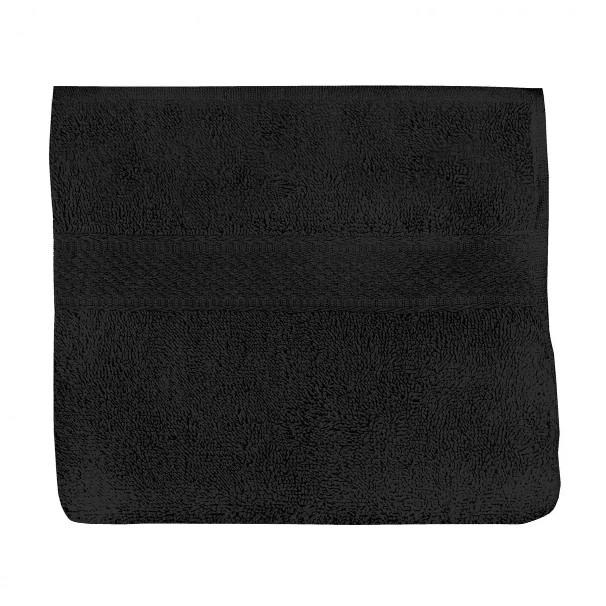 SOLEIL D'OCRE Serviette de toilette en coton 500 gr/m2 50x90 cm LAGUNE noir, par Soleil d'ocre