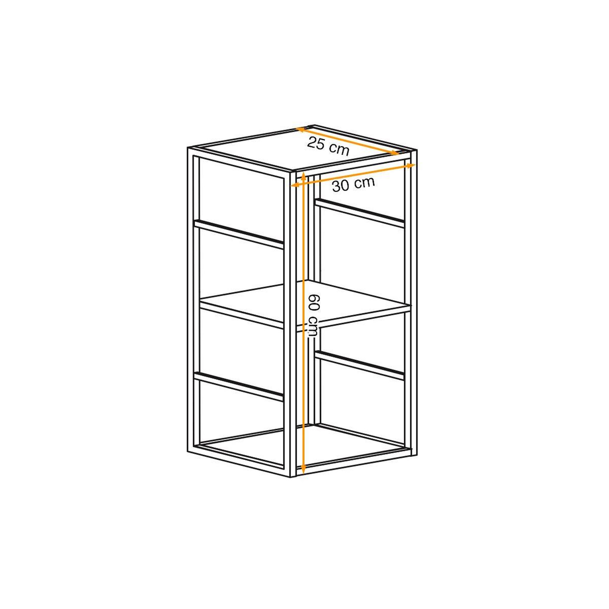 Voir la diapositive 2 : Paris Prix Étagère 2 niveaux design  switch rm  60cm noir