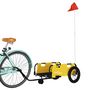 Voir la diapositive 3 : VIDAXL Remorque de vélo jaune tissu oxford et fer