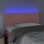 Voir la diapositive 3 : VIDAXL Tete de lit a LED Rose 100x5x78/88 cm Velours