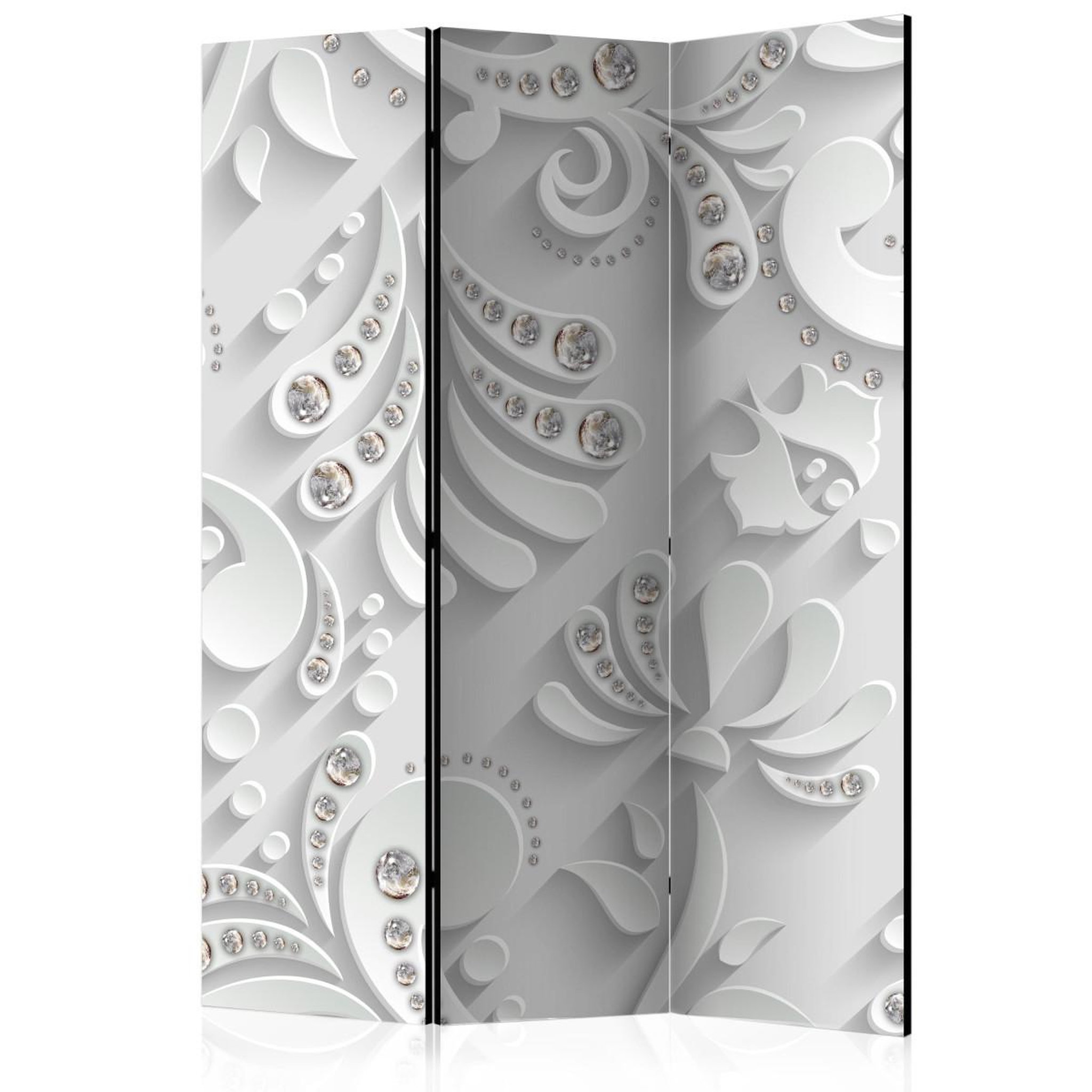 Paris Prix Paravent 3 volets  flowers in crystals  135x172cm