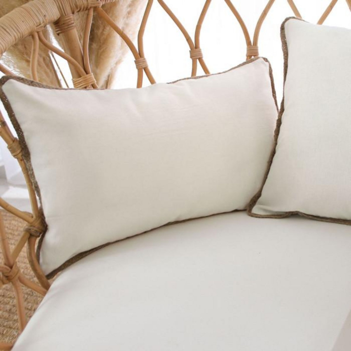 Paris Prix Coussin Déco  Natura  30x50cm Écru