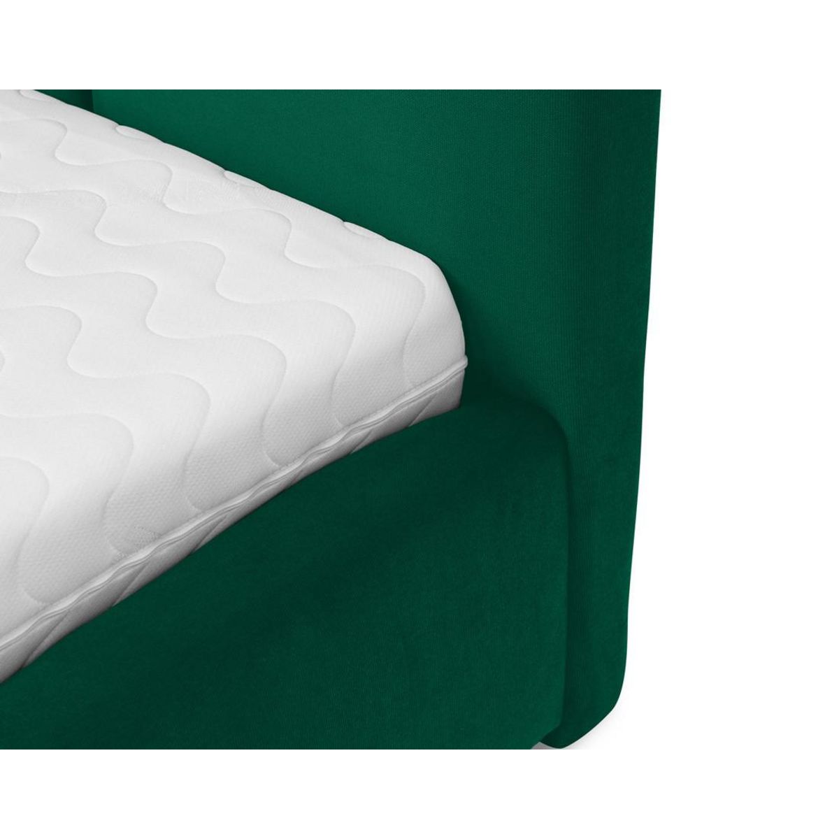 BEST MOBILIER Noa - lit coffre - 180x200 cm - en velours - sommier inclus