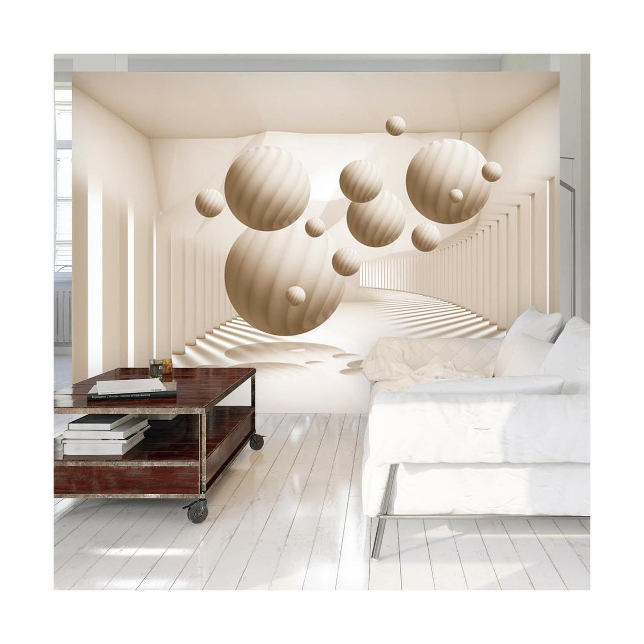 Paris Prix Papier peint  beige balls. Coloris disponibles : Multicolore