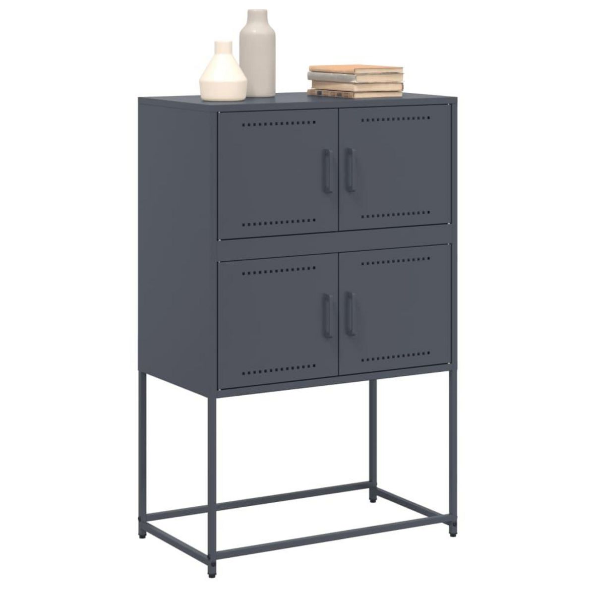VIDAXL Buffet anthracite 68,5x38,5x107 cm acier