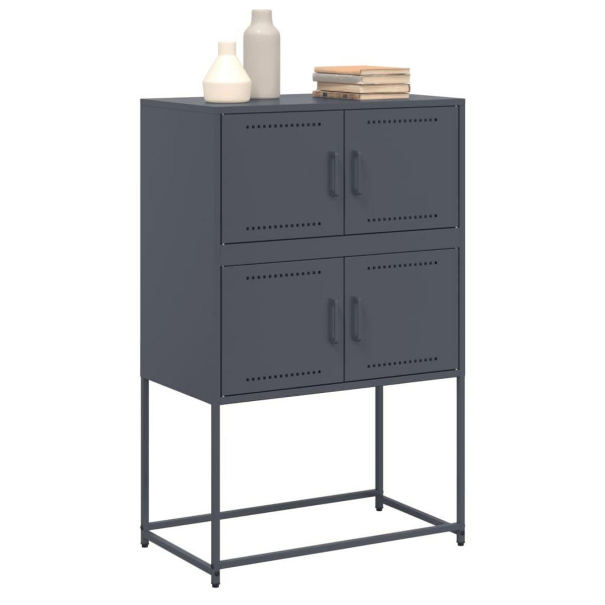 VIDAXL Buffet anthracite 68,5x38,5x107 cm acier