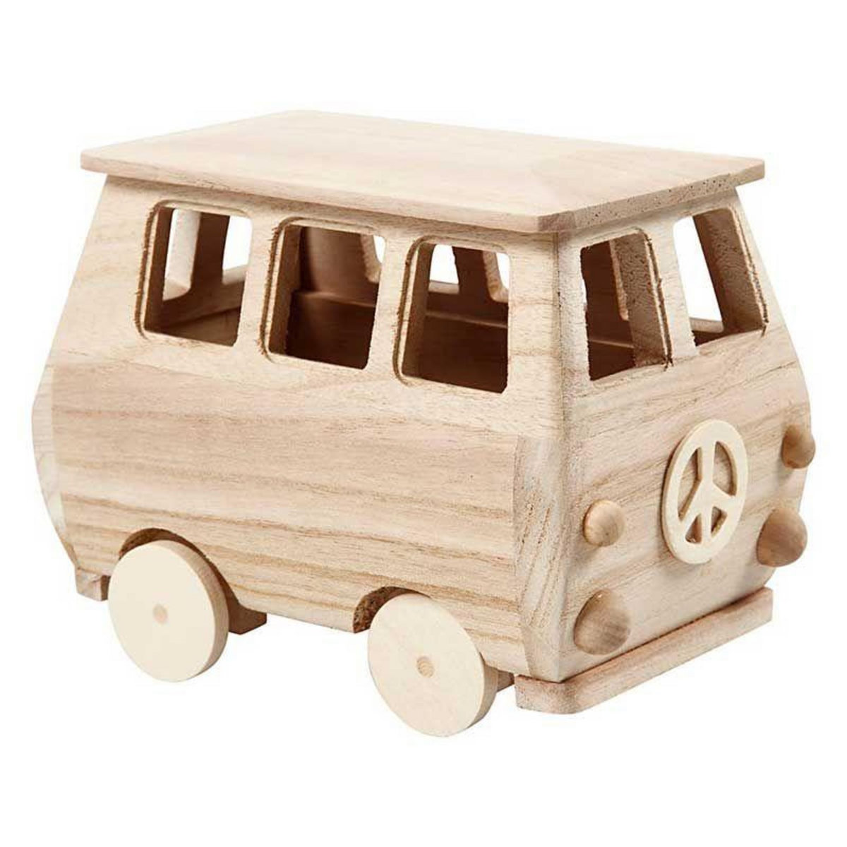 CREATIV COMPANY Mini-Van en bois 17 x 13 cm