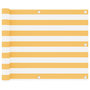 Voir la diapositive 1 : VIDAXL Ecran de balcon Blanc et jaune 75x500 cm Tissu Oxford