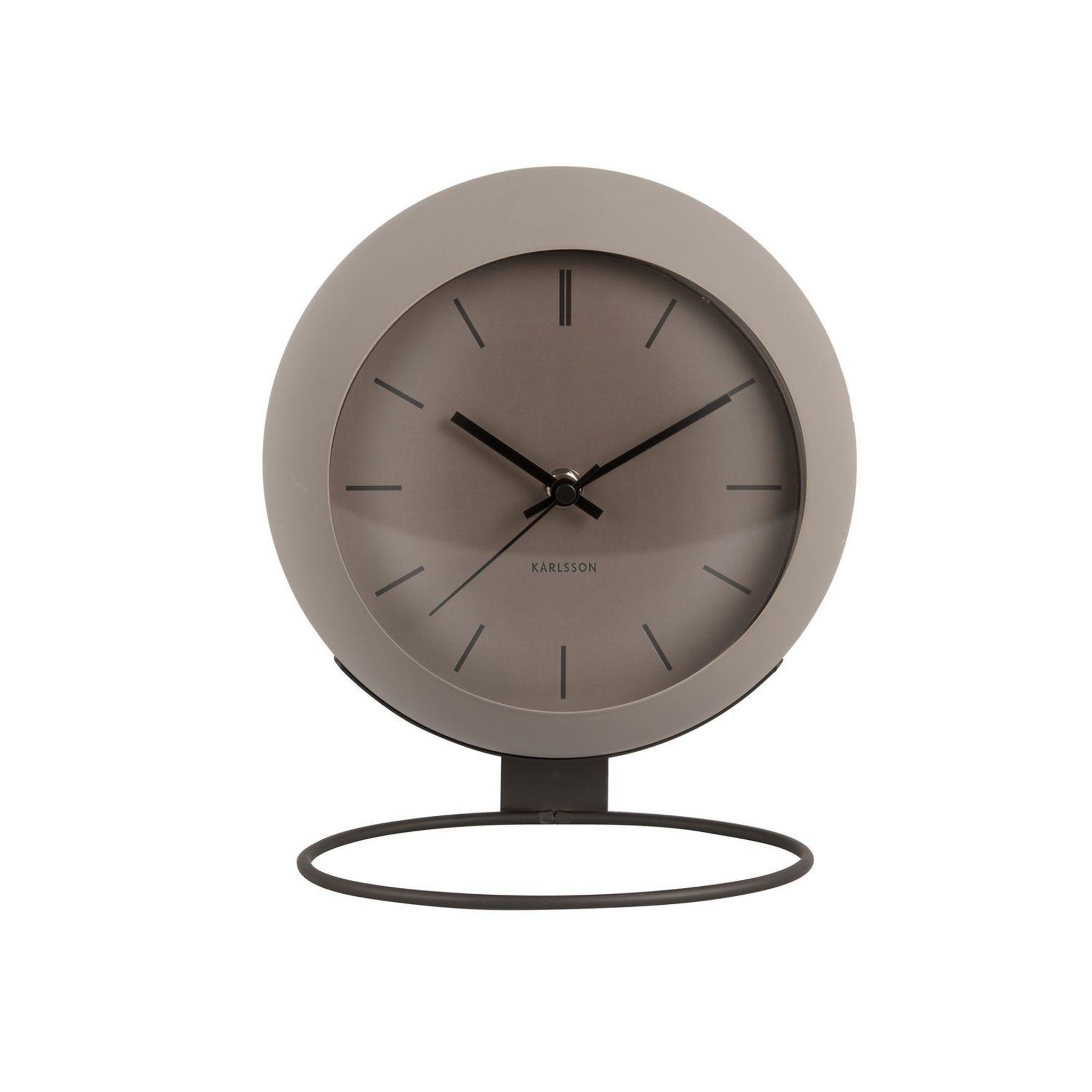 Karlsson Horloge à poser Nirvana Globe. Coloris disponibles : Gris, Beige, Blanc