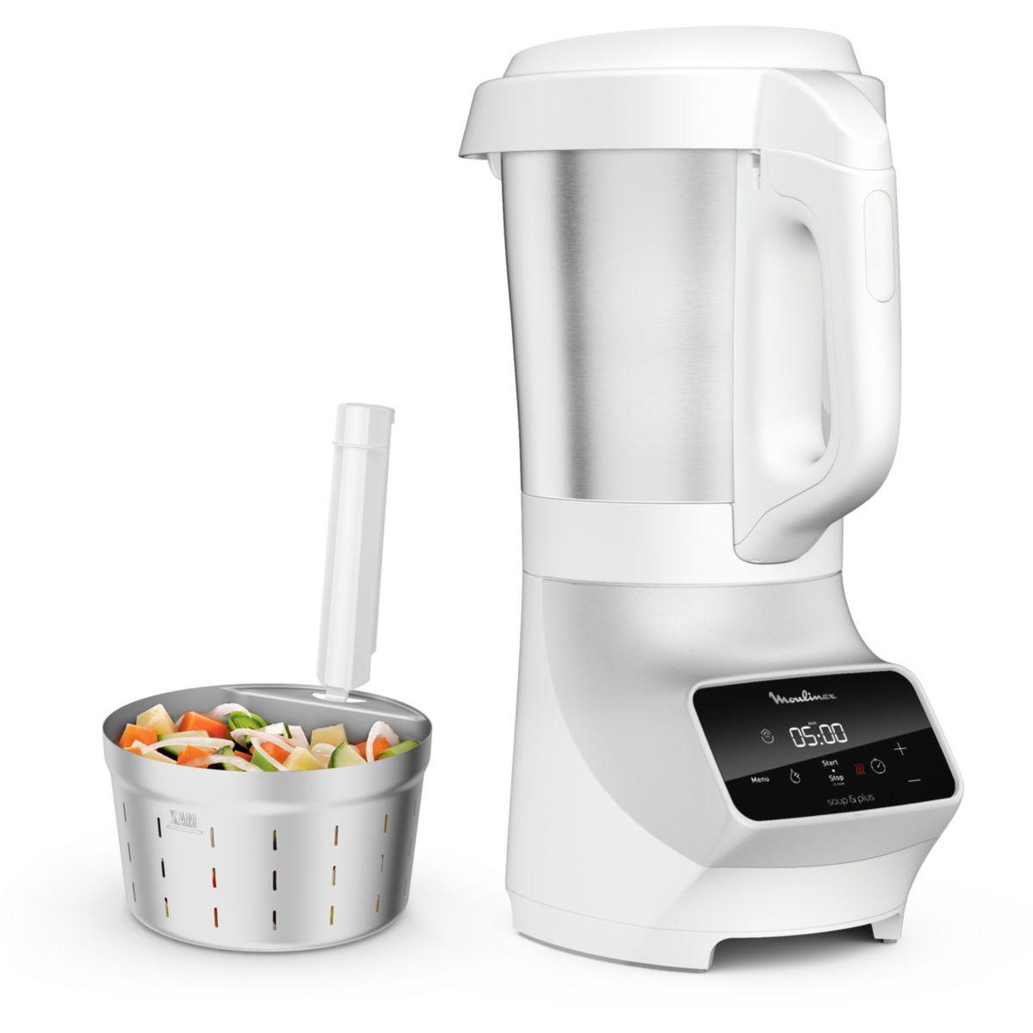 MOULINEX Blender chauffant soup et  plus lm926b00 blanc 2l + bol vapeur