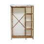 Voir la diapositive 6 : SWEEEK Armoire dressing en bambou. 3 étagères L110 x P40 x H170cm