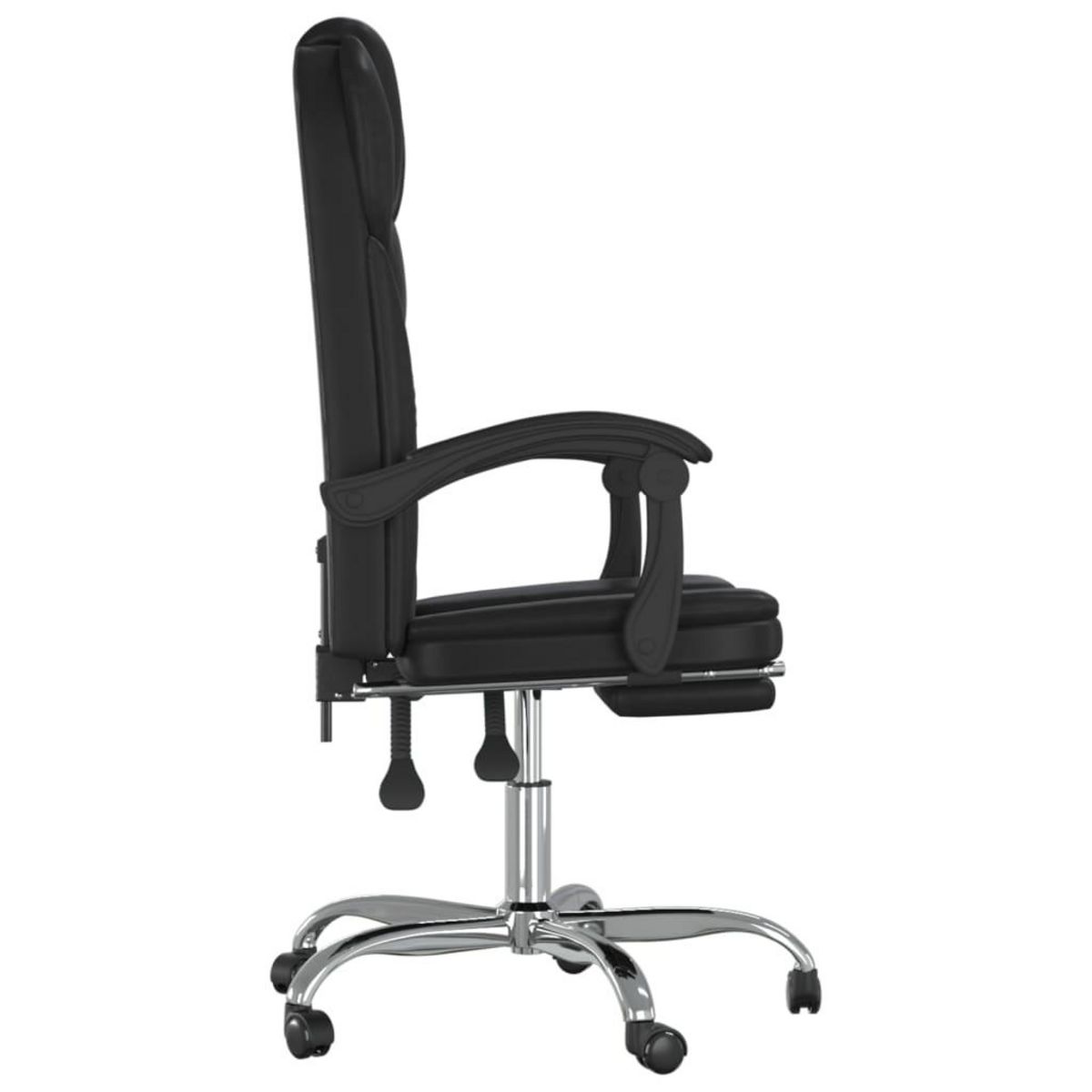 VIDAXL Fauteuil inclinable de bureau Noir Similicuir