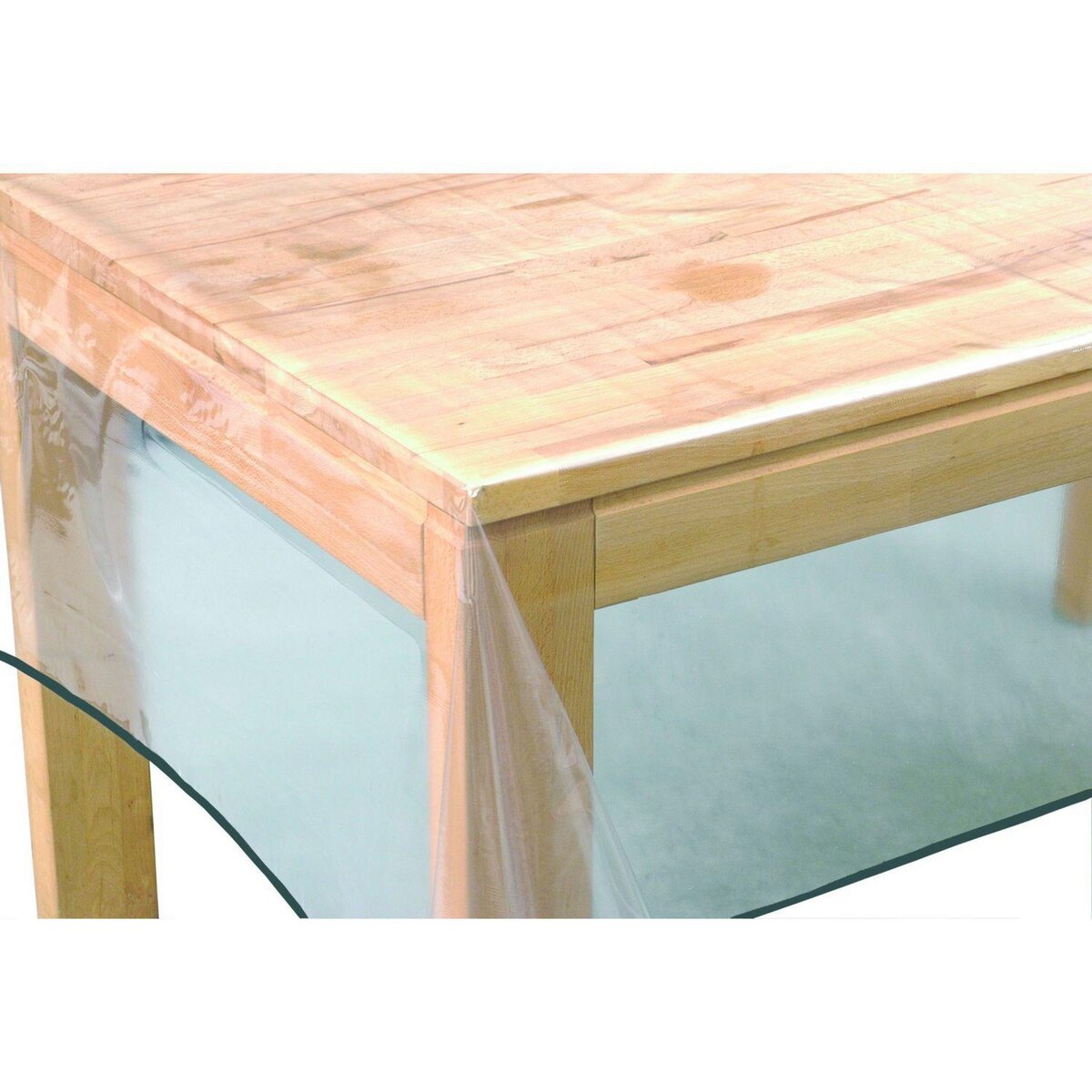 HABITABLE Nappe transparente en plastique Cristal - L. 200 x l. 140 cm