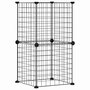 Voir la diapositive 2 : VIDAXL Cage animaux de compagnie a 8 panneaux Noir 35x35 cm Acier