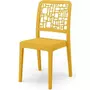 MARKET24 Lot de 4 chaises - ARETA - MEDEA - 51 x 46 x H88 cm - Moutarde
