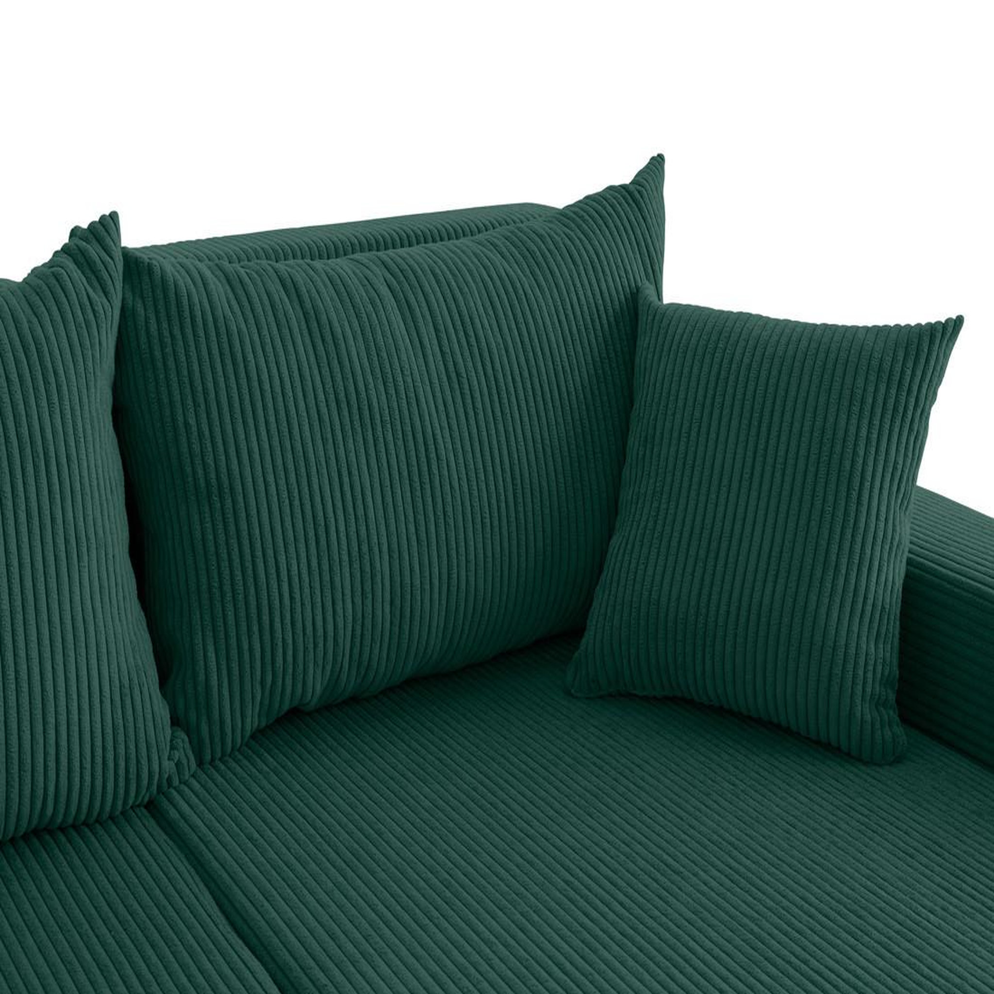 Voir la diapositive 6 : BEST MOBILIER Valos - canapé d'angle réversible - 4 places - convertible avec coffres - en velours côtelé